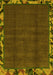 Machine Washable Abstract Yellow Modern Rug, wshabs1893yw