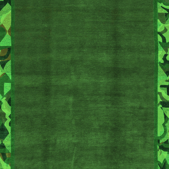 Machine Washable Abstract Green Modern Area Rugs, wshabs1893grn