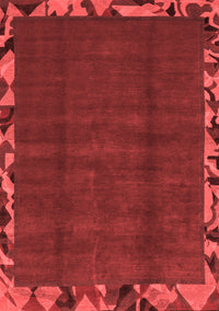 Abstract Red Modern Rug, abs1893red