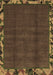 Machine Washable Abstract Brown Modern Rug, wshabs1893brn