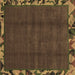 Square Machine Washable Abstract Brown Modern Rug, wshabs1893brn