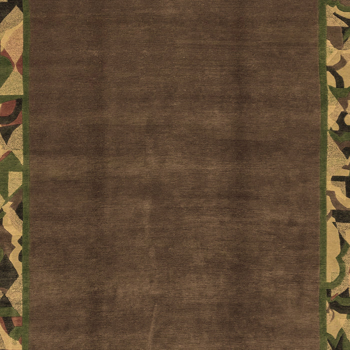 Abstract Brown Modern Rug, abs1893brn