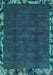 Machine Washable Abstract Light Blue Modern Rug, wshabs1893lblu