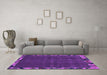 Machine Washable Abstract Purple Modern Area Rugs in a Living Room, wshabs1893pur