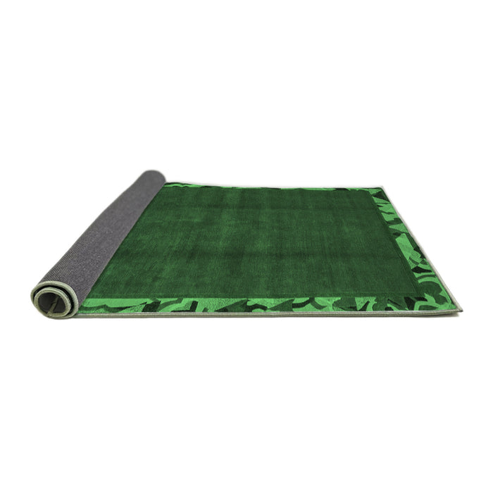 Sideview of Abstract Emerald Green Modern Rug, abs1893emgrn