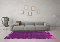 Machine Washable Abstract Pink Modern Rug, wshabs1893pnk