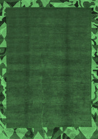 Abstract Emerald Green Modern Rug, abs1893emgrn