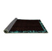 Sideview of Abstract Turquoise Modern Rug, abs1894turq