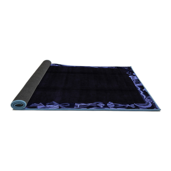 Sideview of Abstract Blue Modern Rug, abs1894blu