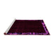 Sideview of Machine Washable Abstract Pink Modern Rug, wshabs1894pnk