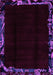 Machine Washable Abstract Purple Modern Area Rugs, wshabs1894pur