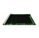 Sideview of Machine Washable Abstract Emerald Green Modern Area Rugs, wshabs1894emgrn