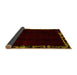 Sideview of Abstract Yellow Modern Rug, abs1894yw