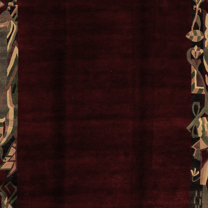Abstract Brown Modern Rug, abs1894brn