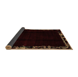 Sideview of Abstract Brown Modern Rug, abs1894brn