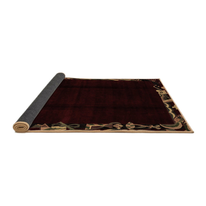 Sideview of Abstract Brown Modern Rug, abs1894brn