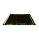 Sideview of Machine Washable Abstract Green Modern Area Rugs, wshabs1894grn