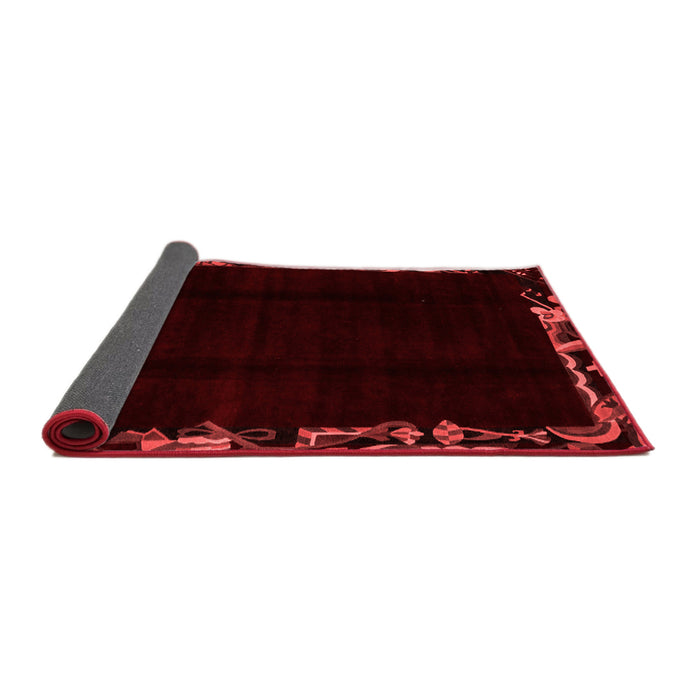 Abstract Red Modern Area Rugs