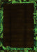 Machine Washable Abstract Green Modern Area Rugs, wshabs1894grn