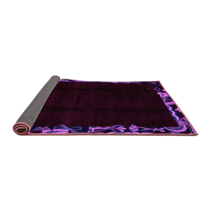 Sideview of Abstract Purple Modern Rug, abs1894pur