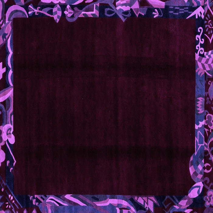 Square Abstract Purple Modern Rug, abs1894pur