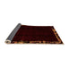 Sideview of Abstract Orange Modern Rug, abs1894org