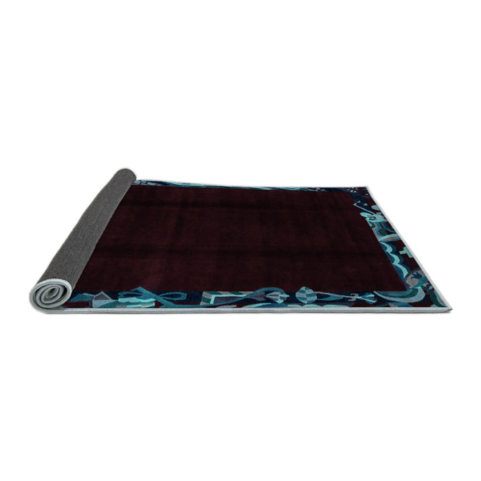 Sideview of Abstract Light Blue Modern Rug, abs1894lblu