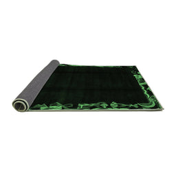 Sideview of Abstract Emerald Green Modern Rug, abs1894emgrn