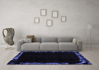 Machine Washable Abstract Blue Modern Rug, wshabs1894blu