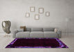 Machine Washable Abstract Purple Modern Area Rugs in a Living Room, wshabs1894pur