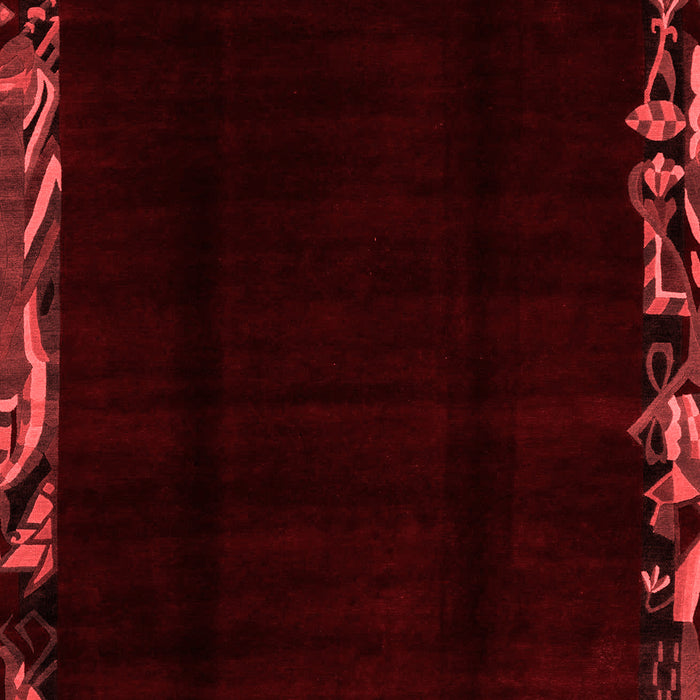 Abstract Red Modern Area Rugs