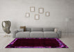 Machine Washable Abstract Pink Modern Rug in a Living Room, wshabs1894pnk