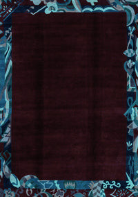 Abstract Light Blue Modern Rug, abs1894lblu