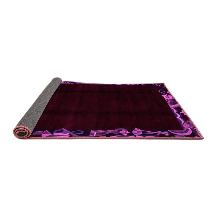 Sideview of Abstract Pink Modern Rug, abs1894pnk