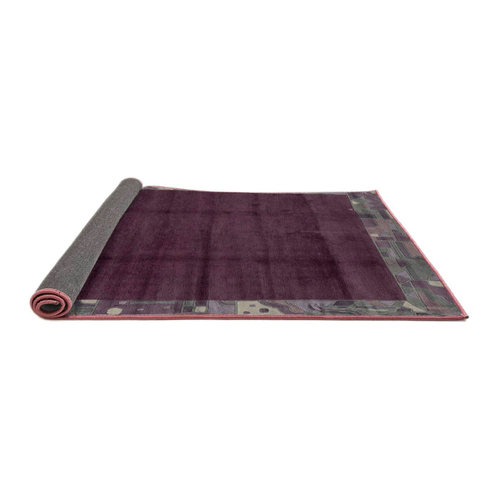 Sideview of Abstract Purple Modern Rug, abs1895