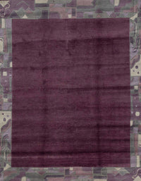 Machine Washable Abstract Purple Rug, wshabs1895