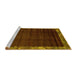 Sideview of Machine Washable Abstract Yellow Modern Rug, wshabs1895yw