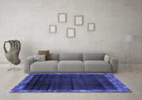 Machine Washable Abstract Blue Modern Rug, wshabs1895blu