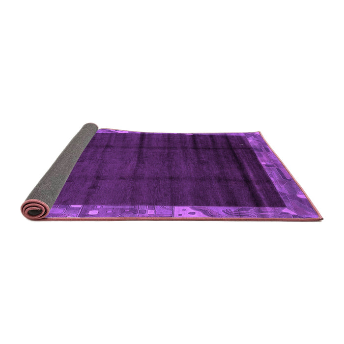 Sideview of Abstract Purple Modern Rug, abs1895pur