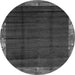 Round Machine Washable Abstract Gray Modern Rug, wshabs1895gry