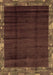 Machine Washable Abstract Brown Modern Rug, wshabs1895brn