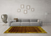 Machine Washable Abstract Yellow Modern Rug in a Living Room, wshabs1895yw