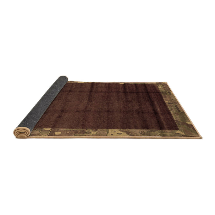 Sideview of Abstract Brown Modern Rug, abs1895brn