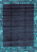 Machine Washable Abstract Light Blue Modern Rug, wshabs1895lblu