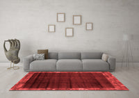 Machine Washable Abstract Red Modern Rug, wshabs1895red