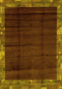 Abstract Yellow Modern Rug, abs1895yw