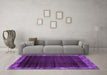 Machine Washable Abstract Purple Modern Area Rugs in a Living Room, wshabs1895pur