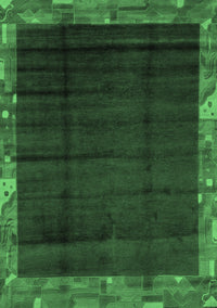 Abstract Emerald Green Modern Rug, abs1895emgrn