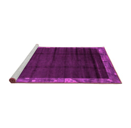 Sideview of Machine Washable Abstract Pink Modern Rug, wshabs1895pnk