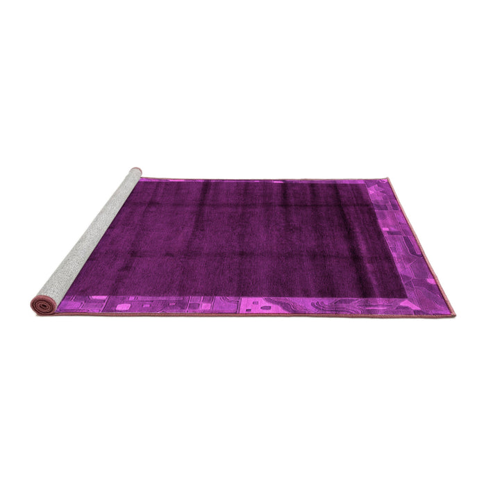 Sideview of Machine Washable Abstract Pink Modern Rug, wshabs1895pnk